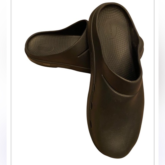 OOFOS OOcloog Unisex Clogs Sz M13/W15 Black Round Toe Casual Slip-On Shoes - Picture 6 of 6